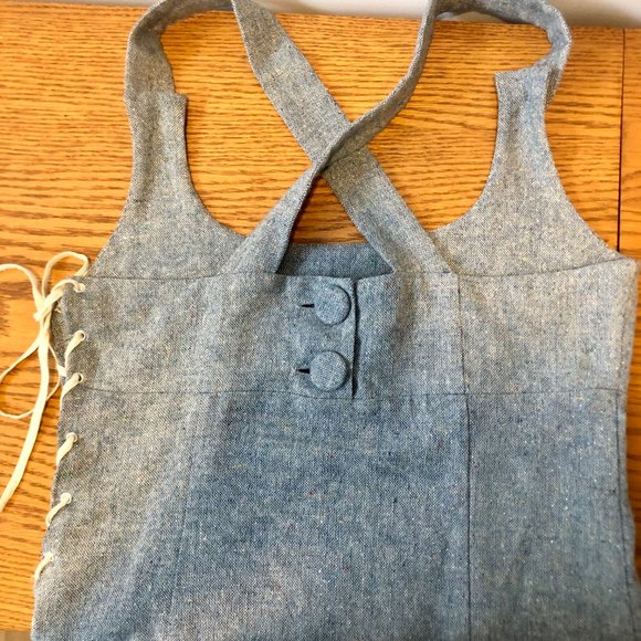 RARE Blue and Cream Tweed Minidress - Picture 8 of 12